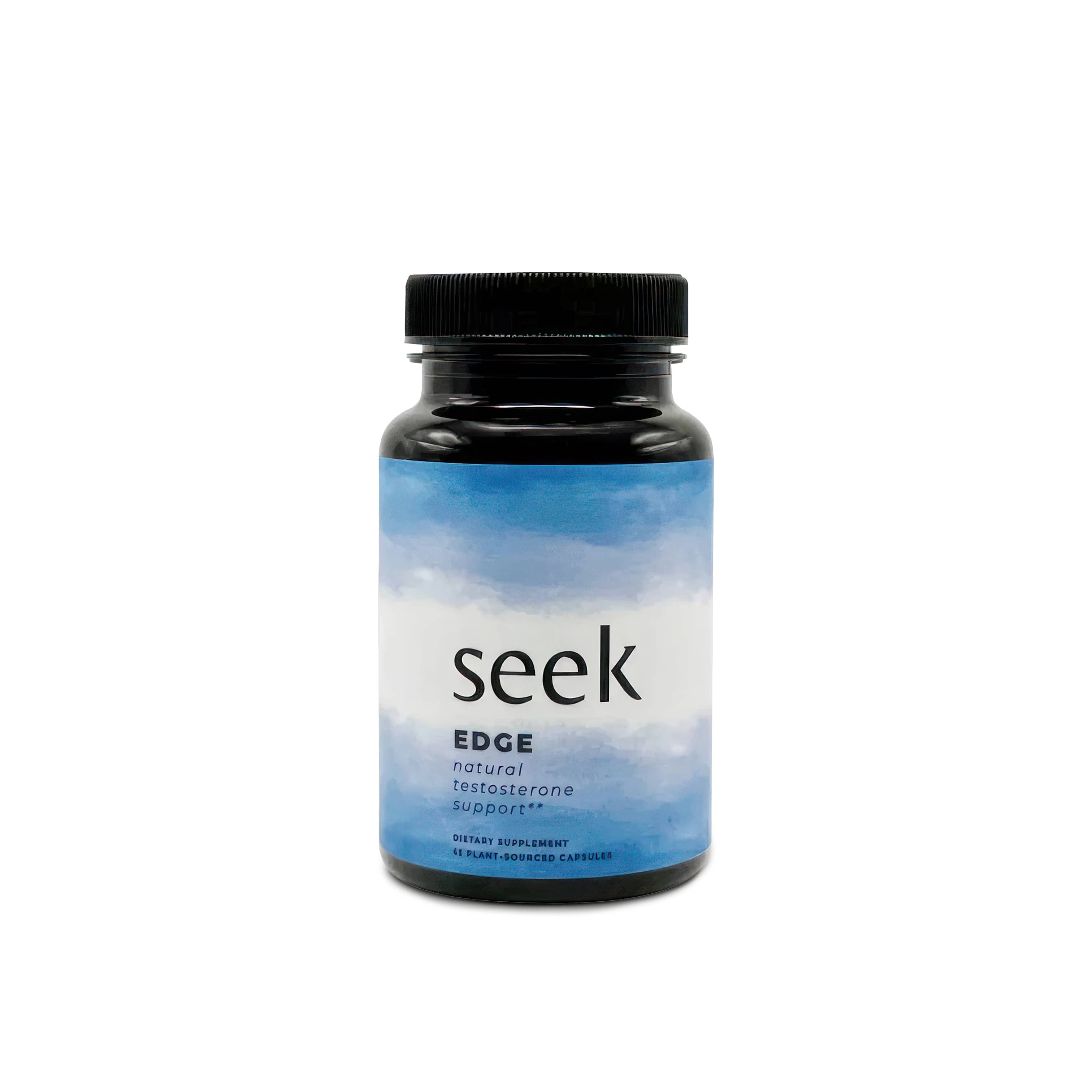 Bottle of Seek® Edge - natural men's testosterone boosting supplement
