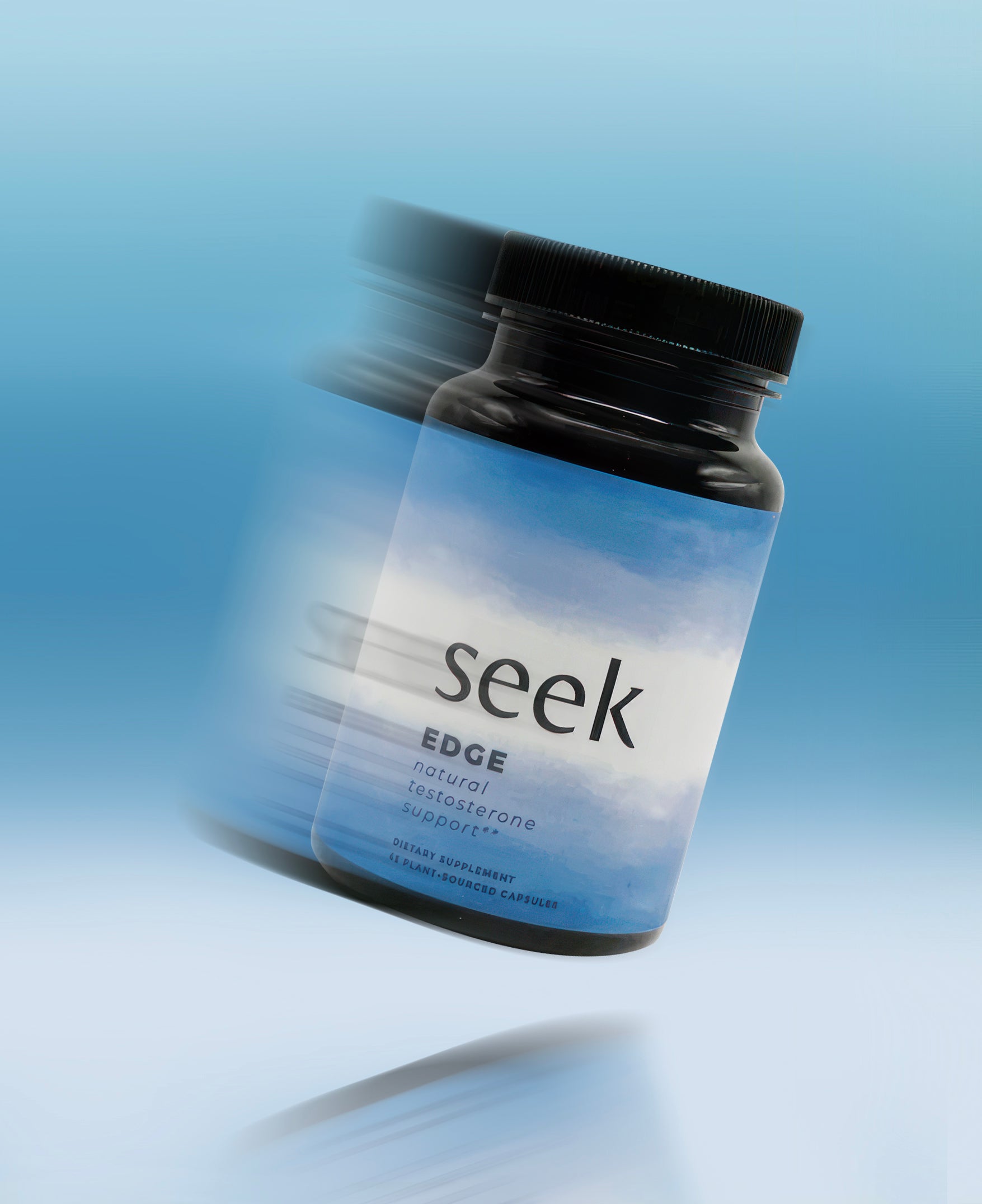 Bottle of Seek® Edge - best men's testosterone boosting supplement